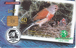 TARJETA DE MALTA DE UNA ABUBILLA (PAJARO-BIRD) - Malte