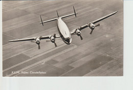 Vintage Rppc KLM K.L.M Royal Dutch Airlines Lockheed Constellation L1049 Aircraft - 1919-1938: Entre Guerres