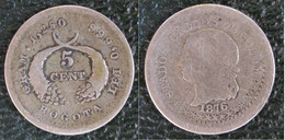 Colombie 5 Centavos 1876 Bogota, En Argent, KM # 174a, Date Rare ,19000 Exemplaires - Colombia