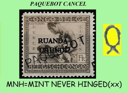 1924 ** RUANDA-URUNDI RU / MNH 058 PAQUEBOT (singular) VLOORS  ( X 1 Stamp ) ORIGINAL GUM - Ungebraucht