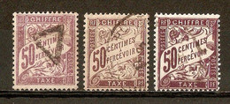 1893-1935 Taxe - 50c.lilas - Nuances - Type Duval - YT 37 - Oblitérés