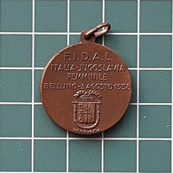 Medal Plaque Plakette PL000172 - Athletics Italy Yugoslavia FIDAL Belluno 1958 - Athletics