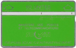 Central African Rep. - Socatel - L&G Socati Logo - Green (With Notch) - Cn.901C, 09.1991, 60U, Used - Centrafricaine (République)