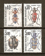1983 Taxe - Insectes - Coléoptères (II) YT 109-12 - 1960-.... Afgestempeld