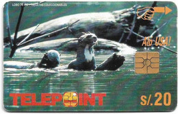 Peru - Telepoint - Lobo Del Rio, Otter, 20Sol, Used - Peru