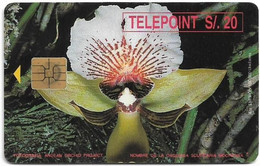 Peru - Telepoint - Scuticaria Mooreana (White Reverse), 01.1998, 20Sol, 100.000ex, Used - Peru