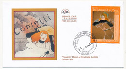 FRANCE - Env FDC - 6,70F/1,02e Confetti De Toulouse Lautrec - ALBI - 8/09/2001 - 2000-2009