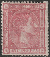 Spain 1875 Sc 216 Espana Ed 166 MH* - Ungebraucht