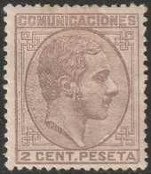 Spain 1878 Sc 232 Espana Ed 190 MH* Heavy Hinge Crease - Unused Stamps