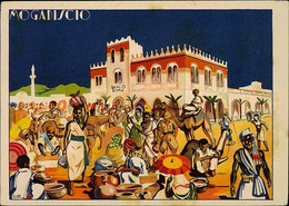 SOMALIA - Mogadishu / MOGADISCIO - FILIALE DEL BANCO DI ROMA - ILLUSTRATORE VALLE - EDIZ. PIZZI E PIZIO - 1930s (11623) - Somalia