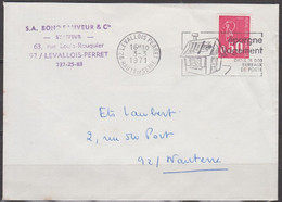 Pub  " STAFFEUR  Bon Sauveur "  Le 3 3 1971 Sur Enveloppe Pub De 92 LEVALLOIS PERRET Avec Mne De Béquet 50c - Briefe U. Dokumente