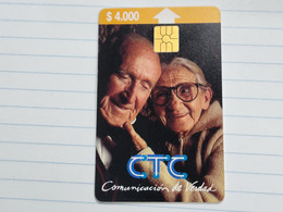 Chile-(cl-ctc-0018B)-pareja Ancianos-(193)-($4.000)-(not Number Out Side)-(05/96)-(50.000)-used Card+1card Prepiad Free - Cile