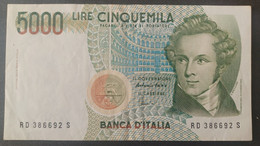 BANKNOTE ITALIA 5000 LIRE 1996 FAZIO AMICI CIRCULATED - 5000 Liras