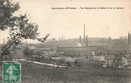 CPA Gouhenans - Vue Generale De La Saline Et De La Verrerie - Timbre Oblit Dijon Aviation - Autres & Non Classés