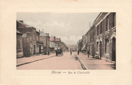 CPA Hirson - Rue De Charleville - Carriole - Animé Et Colorisé - Hirson