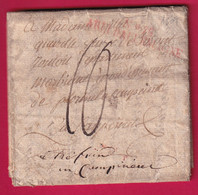 MARQUE N°78 ARMEE D' ALLEMAGNE 1809 POUR PLOERMEL MORBIHAN MENTION DIVISION DU GENERAL BOUDET LETTRE COVER - Army Postmarks (before 1900)