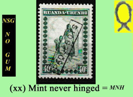 1931 ** RUANDA-URUNDI RU MNH/NSG 095 PAQUEBOT ( Plural ) ETHNIC TO THE MARKET ( X 1 Stamp ) NO GUM & WITH FRAME - Nuevos