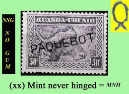 1931 ** RUANDA-URUNDI RU/MNH 096-A PAQUEBOT ( SINGULAR ) VIOLET ETHNIC ( X 1 Stamp ) MNH/NSG NO GUM & FRAME - Ongebruikt