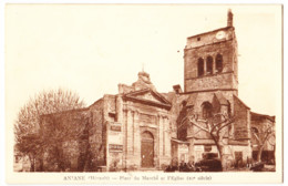 ANIANE (34) CPA - Place Du Marché Et L'église (XIe Siècle) - Aniane