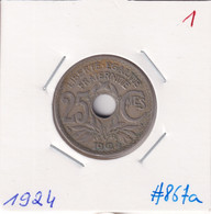 France 25 Centimes 1924 Km#867a - 25 Centimes