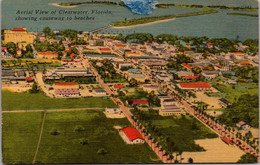 Florida Clearwater Aerial View Showing Causeway To Beach - Clearwater