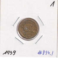 France 50 Centimes 1939 Km#894.1 - 50 Centimes