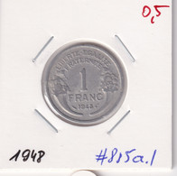 France 1 Franc 1948 Km#885.a1 - 1 Franc