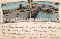 LA PUNTA PERU PLAZA  AND BANOS OLD COLOUR POSTCARD PERU SOUTH AMERICA - Pérou