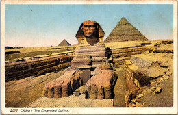 (3 N 8) VERY OLD - (posted To Cairo In 1932) Egypt - Colorised - Pyramides & Sphinx - Sphinx