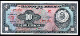MEXICO 10 Pesos ( TEHUANA ) 20/08/1958 Serie HE L723183 PICK 58e UNC - Mexique