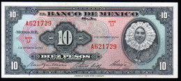 MEXICO 10 Pesos ( TEHUANA ) 08/11/1961 Serie LI  A621729 PICK 58i UNC - Mexique