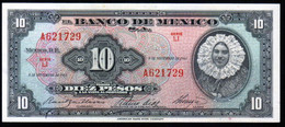 MEXICO 10 Pesos ( TEHUANA ) 08/11/1961 Serie LI  A621729 PICK 58i UNC - Mexiko