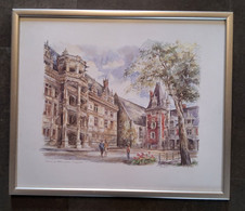 Aquarel Chateau De Blois Escalier François Ier Door Legai - Aquarelles