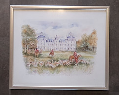 Aquarel Chateau De Cheverny Door Legai - Watercolours