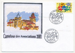FRANCE - Env Illustrée Par Photocopie - 0,46e Liberté D'Association - Obl Premier Jour - PARIS - 1/7/2001 - 2000-2009