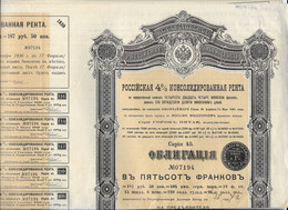 RUSSIE 1901 - ACTION IMPERIALE RUSSE ( RESTE 51 COUPONS ) VOIR LES SCANNERS - Russie