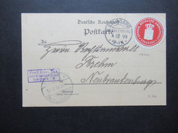 DR Dienst 1899 Oblaten Siegel Grossh. Mecklenb. Amtsanwalt Stargard Und KOS Stargard (Mecklenburg) Frei Laut Avers 21 - Dienstzegels