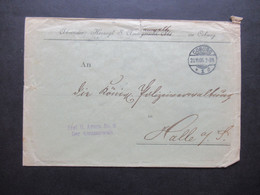 DR Dienst 1905 Absender Herzogl. S. Amtsanwalt Zu Coburg Stempel Frei Laut Avers No 9 Der Amtsanwalt - Dienstzegels