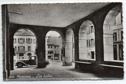 CPA     SUISSE AUBONNE    -  LES HALLES   VIEILLE VOITURE - Aubonne