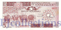 SOMALIA 5 SHILLINGS 1987 PICK 31c UNC - Somalië