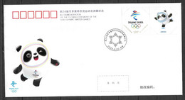 China Cover Beijing 2022,  Bing Dwen Dwen - Cartas & Documentos