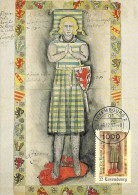 LUXEMBOURG  CARTE MAXIMUM  NUM-YVERT  1386 HENRI V LE BLOND - Maximumkaarten