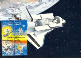 ETATS UNIS CARTE MAXIMUM NUM.YVERT   1331 1332 1337 1338   ESPACE SPATIAL COSMOS - Maximum Cards