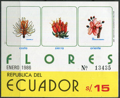 Equateur ** Bloc N° 71 - Fleurs - Ecuador