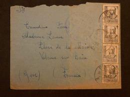 BL2 ESPANA  BELLE LETTRE  CENSUREE MILITAR 1931 A VALENCE  FRANCIA+  +AFFRANCH. INTERESSANT++ - Nationalistische Zensur