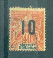 ANJOUAN - N°26 Oblitéré. Protectorat Français.  Timbres De 1892-1900 Surchargés. - Used Stamps