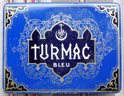 Ancienne Boite De 50 Cigarettes TURMAC BLEU - Etuis à Cigarettes Vides