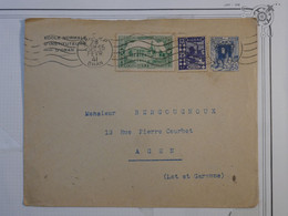 BL2 ALGERIE BELLE LETTRE ECOLE NORMALE 1941 ORAN A AGEN FRANCE +AFFRANCH. PLAISANT++ - Cartas & Documentos