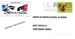 PAP TSC Service National Rennes - Célébration De L'an 2000 - Prêts-à-poster:Stamped On Demand & Semi-official Overprinting (1995-...)