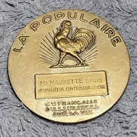 Médaille Bronze : La Populaire, Médaille De Départ à La Retraite. 150g - Professionnels / De Société